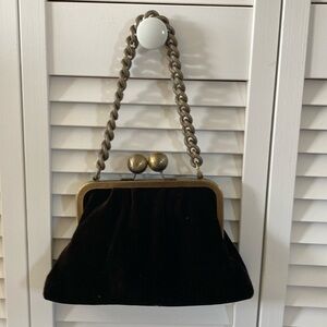 Velvet retro handbag